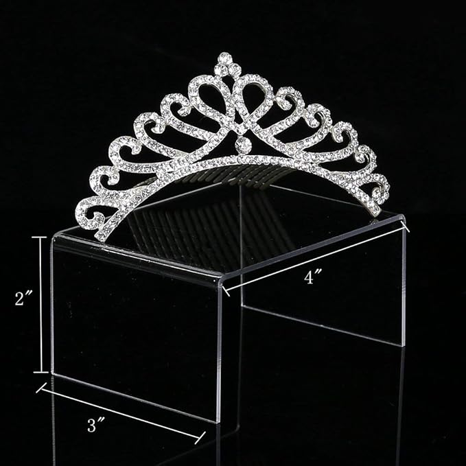 12 Pack Clear Acrylic Display Stand Crafts Stand Cupcake Risers 4" x 3''x 2''