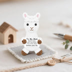 DAFURIET Cute Positive Llama Gifts for Mom from Daughter Son, Mother's Day Birthday Christmas Thank You Appreciation Gift for Mother in Law, Emotional Crochet Animals Home Office Desk Decor