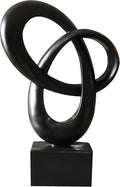 Dosker Knot Decor Mobius Stripe Statue,Modern Abstract Sculpture for Home Decor,Coffee Table Decor for Living Room,Office(Black)
