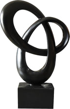 Dosker Knot Decor Mobius Stripe Statue,Modern Abstract Sculpture for Home Decor,Coffee Table Decor for Living Room,Office(Black)