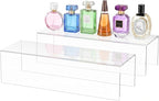 Acrylic Shelf Riser 15x5.1x4 pack of 2, Clear Acrylic Stand for Figure, Cosmetics, Bags, Shoes, Toys, Collectibles, 15x5.1x4 Inch