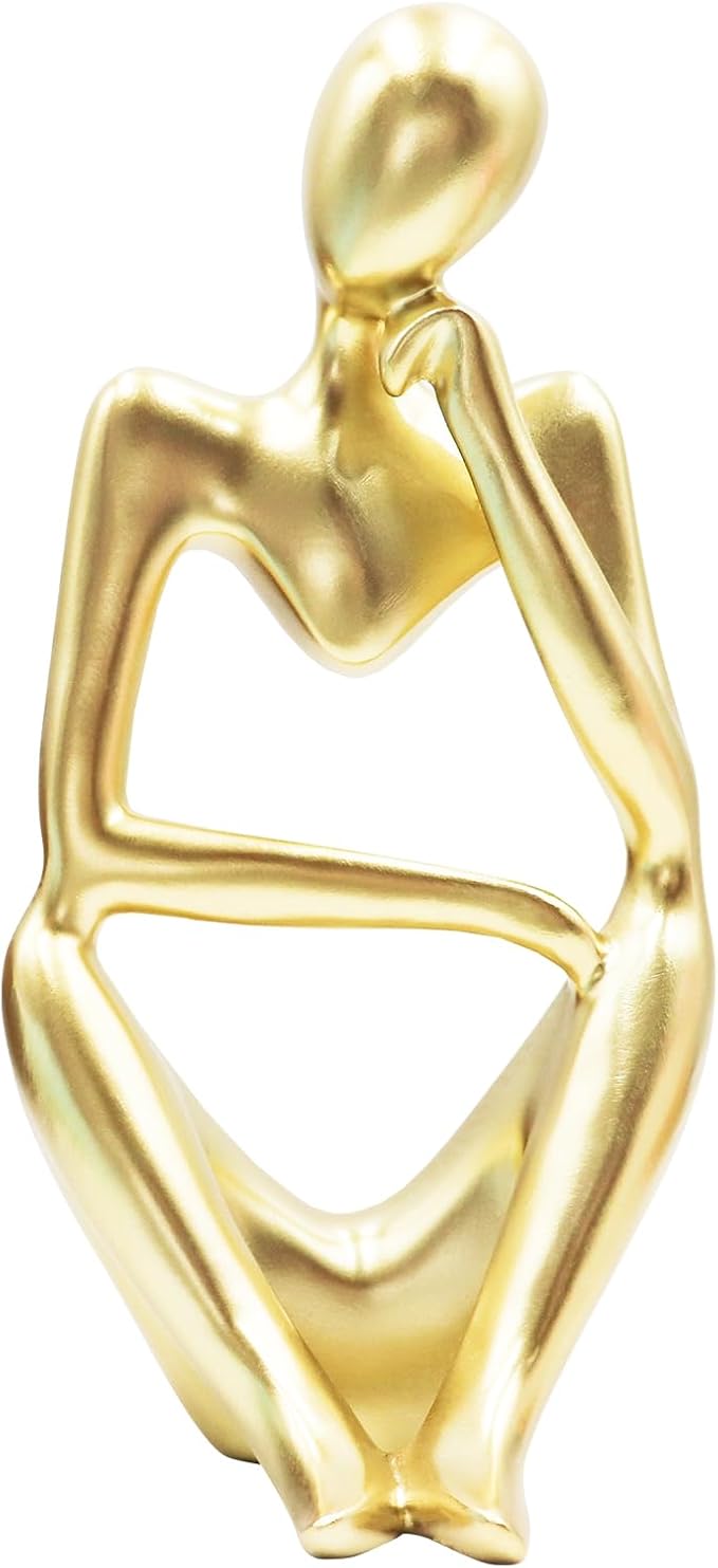Dnoifne Thinker Statues and Sculptures, Resin Thinker Statue Ornaments, Abstract Style Sculptures, Housewarming Gifts, Housewarming Decorations, Living Room Dining Desk Decorations