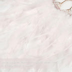 Pretty Jolly Double Tree of Life Dream Catcher Wall Decor with Healing Crystal Stone Handmade White Light Pink Feather Dream Catchers Decoration Wall Hanging Bedroom Wedding Party Blessing Gift-25.6"