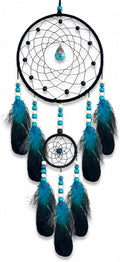 Dream Catchers for Adults Room Decor Blue Feather Dreamcatcher for Kids Boys Bedroom Wall Art Ornament Hanging Craft Gifts