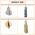 Belt Hanger, Metal Belt Rack Holder, 360° Rotatable, Maximum 24 Storage Capacity, Black, 2 Pcs