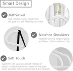MIZGI Premium Velvet Hangers Pack 50 Pcs Heavyduty - Non Slip Slimline - Velvet Suit Hangers White - Gold Hooks,Space Saving Clothes Hangers