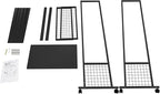 16-Layer Scarf Display Stand, Rolling Scarf Organizer Holder Hanging Rack with Wheels & Storage Basket for Retail Store Boutique Display Bedroom, W26.5*D16.9*H59in (Black)