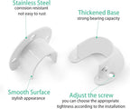 4 Packs Stainless Steel Closet Rod End Supports 1 Inch Wardrobe Bracket Heavy Duty Closet Pole Sockets Flange Rod Holder, U-Shaped with Screws, White