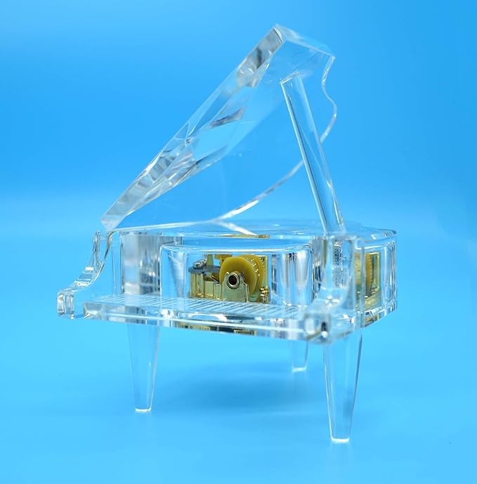 Sooharic Piano Music Box Crystal Song Canon, Clockwork Mechanical Piano Ornament Classical Sweet Gift