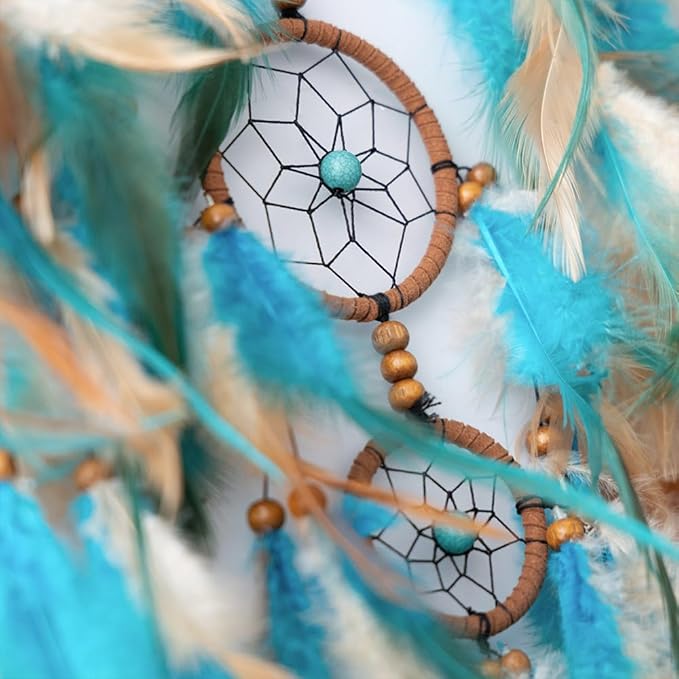 Dream Catcher, Handmade Dreamcatcher with Healing Crystal Stone, Tree of Life Dream Catchers Hanging Ornament for Home Bedroom Birthday Party, Perfect Craft Gift for Kids