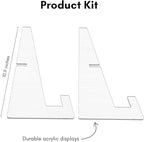 Americanflat Acrylic Easel Stand - 8" Tabletop Easel and Plate Stand - Lightweight Display Holders for Photos, Cards, Frames, Books, Magazines, Albums - Home or Office Decor