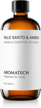 AromaTech Palo Santo & Amber Premium Aroma Oil – Grounding & Inspiring Home Fragrance with Notes of Clary Sage & Lavandin for Scent Diffusers, Cold-Air and UltraSonic Scent Machines (500 mL)