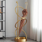 Metal Umbrella Stand At The Entrance, Freestanding Circular Umbrella Holder With Space For Canes And Walking Sticks. Ideal for Hotels, Entryways, Offices, and Hallways，25X10inches (gold)