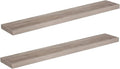 HOOBRO Floating Shelves for Wall, Wall Mounted Shelf Set of 2, 47.2" Hanging Shelf with Invisible Brackets, for Wall Decor Storage in Bathroom Bedroom Kitchen Living Room Office, Greige BG120BJP201