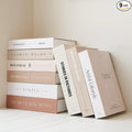 Beautiful Decorative Books - Set of 9 Boxes Enhance Your Coffee Table, Bookshelf or Mantel Shelf Decor - Aesthetic Fake/Faux Books for Modern Home Decoration, Photo Storage and as a Keepsake Box