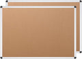 VIZ-PRO Cork Notice Board, 48 X 36 Inches, Pack of 2, Silver Aluminium Frame
