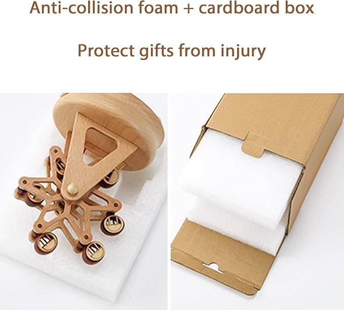 ROSIKING Classical Music Box Revolve Musical Boxes Christmas Birthday Valentine's Day Gifts for Lover, Boyfriend, Girlfriend, Husband, Wife Plays Here Comes The Sun