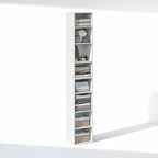 Furinno PASIR 8-Tier Closet Organizers and Storage, Open Shelf, Storage Organizer, 12-Inch Width, for Closet, Bedroom, White