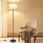 OUTON Beige Drum Lamp Shades for Floor Lamps, 13" Top x 13" Bottom x 10" High, Easy to Assemble, Replacement Linen Lampshades for Table Lamps & Bedside Lamps (1.65" Spider)