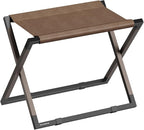 SONGMICS Luggage Rack, Foldable Suitcase Stand, Metal Luggage Holder, Synthetic Leather, Easy to Assemble, for Guest Room, Hotel, Bedroom, Walnut Brown and Ink Black URLR009K01