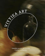 VIYYIEA Vintage Gold Framed Wall Art for Living Room, Fruits Canvas Prints Home Decor, Oil Painting Picture, Bedroom Wall Decor Gifts for Friends or Family -【Pear by the Bottle】-(16L x 12W)