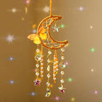 Artilady Dream Catcher for Girls - Butterfly Small Moon Dream Catchers with Crystals Cute Room Decor for Teen Girls Boys Boho Bedroom Wall Home Decorations Birthday Christmas Women Kids Gifts