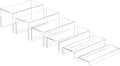 Sezanrpt Rectangular Acrylic Display Risers 6pcs, Clear Display Storage Stands, Acrylic Display for Funko Pop Figure, Desserts, Cupcake, Toys, Collectibles, Merchandises- 12-1'', 2'', 3'', 4'', 5'', 6''