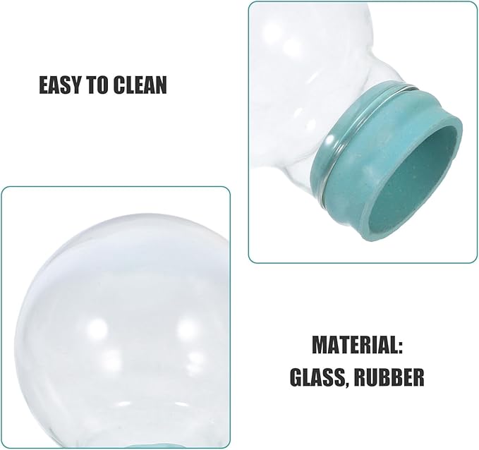 2pcs Glass Snow Globes: Clear Fillable Snow Water Globe Rubber Base Candy Bottle Jar for DIY Craft Home Christmas Winter Decoration 45mm