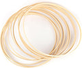 Framendino, 10 Pack 12 Inch Wooden Bamboo Hoops Wreath Rings for DIY Wedding Decor Dream Catcher Wall Hanging Crafts