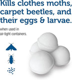 Enoz Para Moth Balls, Kills Clothes Moths and Carpet Beetles, No Clinging Odor, 4 Oz (Pack of 4)