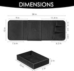 SITHON Sofa Remote Control Holder with Detachable Tray - [Non Slip] PU Leather Chair Couch Armrest Organizer Caddy with 5 Pockets for Magazines Phone iPad TV Remote Game Controller Eyeglasses (*Black)