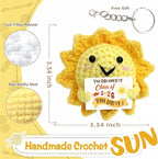 Class of 2026 Graduation Gifts Positive Crochet Sun Doll, Emotional Support Crochet Dolls - Graduation Gifts, College and Masters Graduates Congratulations Present