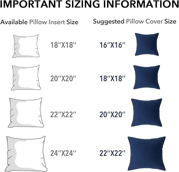 Oubonun 12 x 20 Throw Pillow Inserts, Firm and Fluffy Decorative Square Pillows for Couch Bed Sofa with Soft Cotton Cover White Cushion with Down Alternative Pack of 2