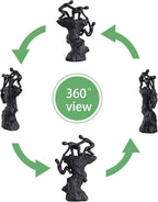 Hebdids - Abstract Wall-Climbing Sculpture in Matte Black,Living Room and Office Dynamic Climbing Wall Character Decoration, Black Statue, 8.27 x 5.12 x 1.97inches Elegant Black Home Decoration Gift