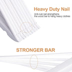 ELONG HOME Wooden Hangers 30 Pack, Wood Hangers with Extra Smooth Finish, Precisely Cut Notches & Chrome Swivel Hook, Wooden Clothes Hangers for Shirt Coat Jacket Dress, White