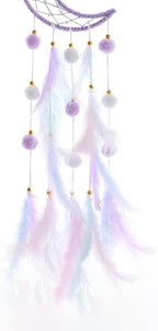 Purple Moon Dream Cather Handmade Dreamcatcher for Girls Wall Hanging Decor for Bedroom Wall Decor Birthday Gifts