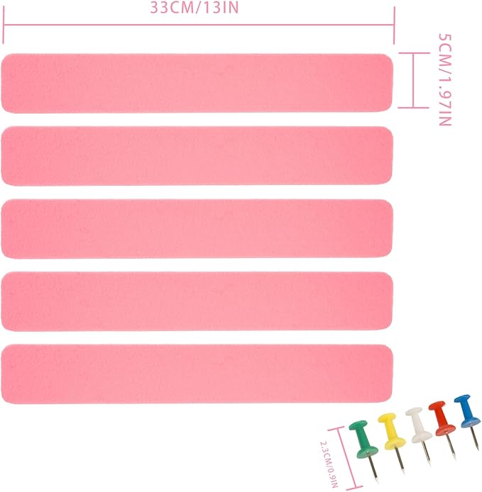 Bulletin Board Cork Board Cork Boards for Walls Cork Board for Office Pin Board Bulletin Boards for Walls (Pink)