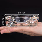 Glass Ashtray, Home Ashtrays for Cigarettes, Cigar Cool Ashtrays Cute Ashtray Square Transparent (2 Pcs)