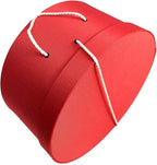 Sarah's Hat Boxes Classic Coral Hat Box – 21.5" x 11.5" (Dia. x Ht.) Handmade in USA – Odorless Non-Toxic Adhesive, Cording Handle – Premium Storage for Hats & Accessories