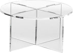 Clear Choice, Acrylic Round disassemble Riser Display Stand | Multipurpose Tabletop Risers for Displaying Personal or Business Decor, Cupcakes | Clear, Stable (4.5'' H X 9'' D)