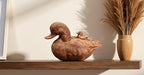 Hymmah Duck Home Decor Statue Rustic Home Decorations for Living Room, Boho Sculpture Resin Animal Collectible Figurines for Indoor Decor