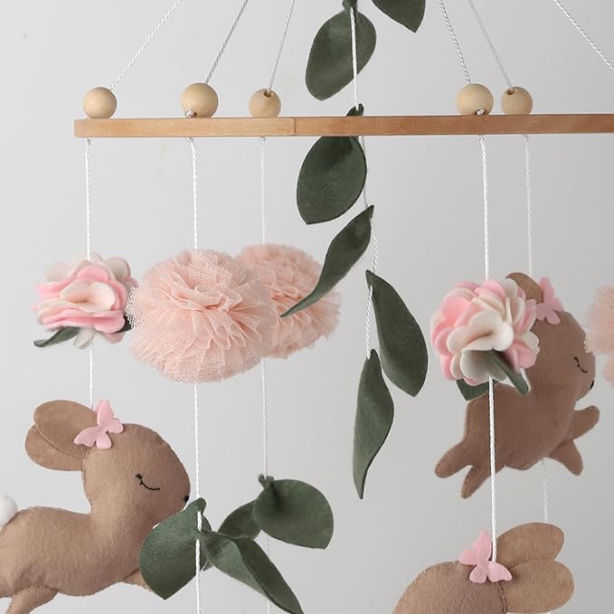 Bunny Hanging Mobile Girl Room Decor Rabbit Ceiling Mobile