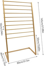 Scarf Organizer, Metal Hijab Organizer, 10 Tier Scarf Holder Hanger for Multiple Scarves, Freestanding Hijab Stand Belt Pants Hanging Rack for Home, Commercial, Clothing Store (Gold, 80cm)