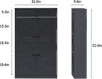 Shoe Cabinet with 3 Flip Drawers & 2 Drawers,Freestanding Shoe Storage Cabinet for Entryway,Farmhouse Narrow Slim Organizer Rack for Foyer,Hallway,Black