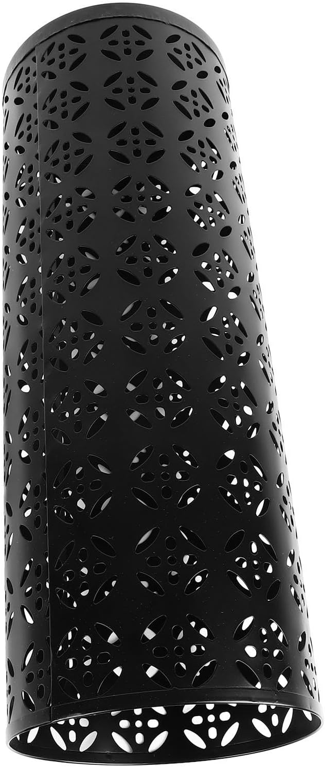 Zerodis Large Round Hollow Design Metal Umbrella Holder, Stylish Gold Finish Steel Umbrella Stand for Entryway, Home Office, and Outdoor Use (L)