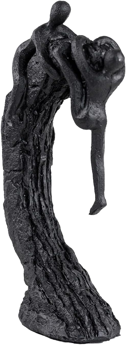Hebdids Modern Art Sculpture - Living Room and Office Dynamic Climbing Wall Character Decoration, Black Statue,9 x 5.51 x 1.97inches Elegant Black Home Decoration Gift