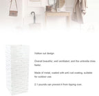 ZJchao Square Umbrella Holder Stand Rack Metal Freestanding for Wet Umbrellas with Hollow Design Rust Alloy Compact 16.5x6.5x6.5in for Home Hotel Office Cafe