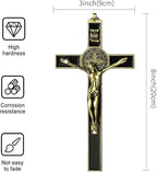 VINETEN Crucifix- Saint Benedict Wall Cross Metal Wall Art-Cross Give Blessing and The Spiritual Sacred 8 Inch
