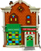 GREENBRIER Christmas Village Store - Christmas Collectible Buildings - Model Building Craft Kit - All Ages - Large - Modern Style - LED Light - Plastic Material - Unisex - All Seasons