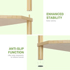 Wisuce Corner Shelf Stand - 4 Tier Bamboo Small Corner Bookshelf for Office Kitchen Bedroom Plant Stand Living Room Decor Small Space (Nature)